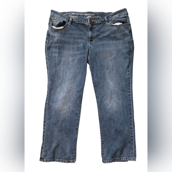 WESTPORT Womens US Plus Size 18W  Jeans High Rise Signature Distressed - Picture 1 of 3